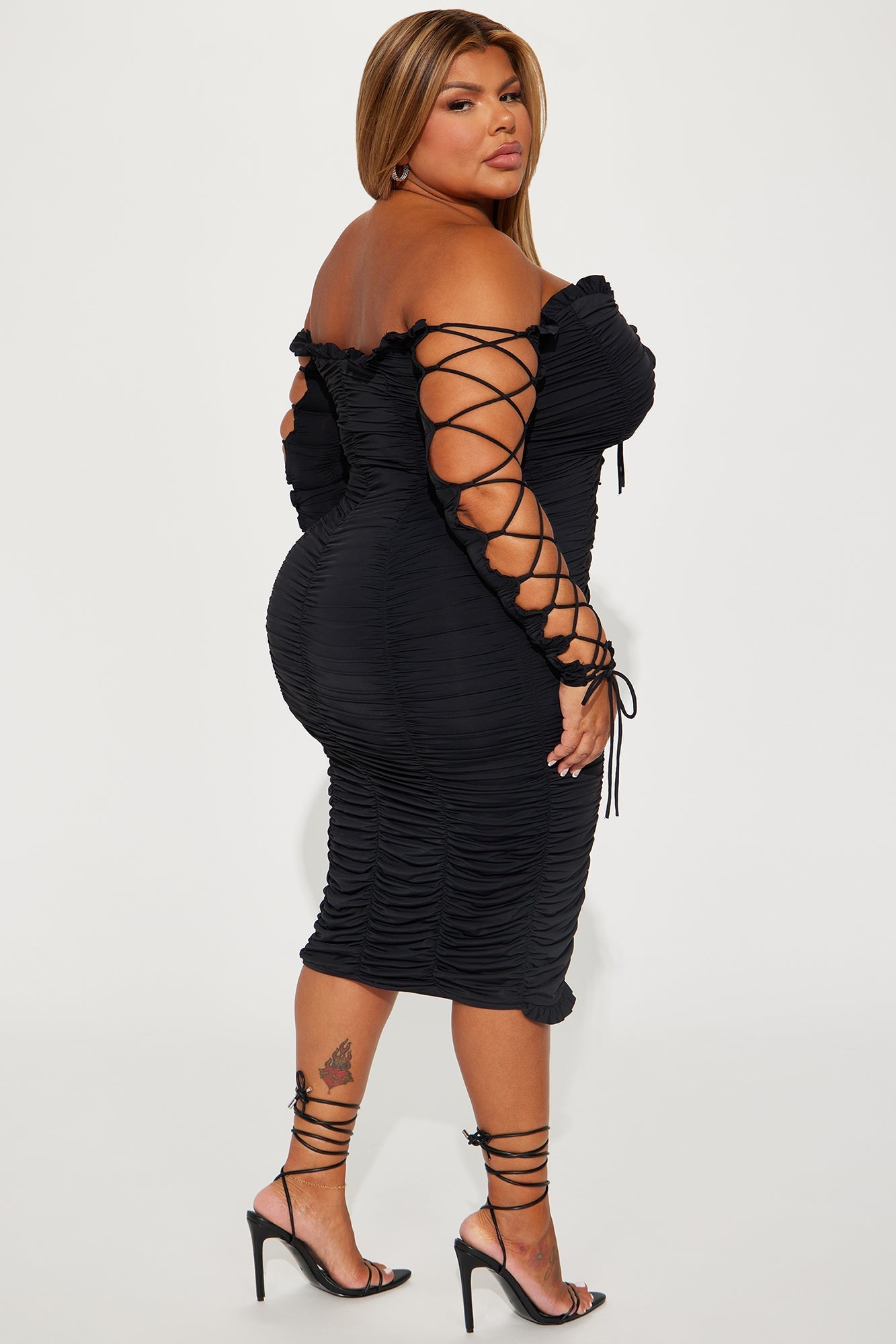 Midi Dress Time to Slay - Black