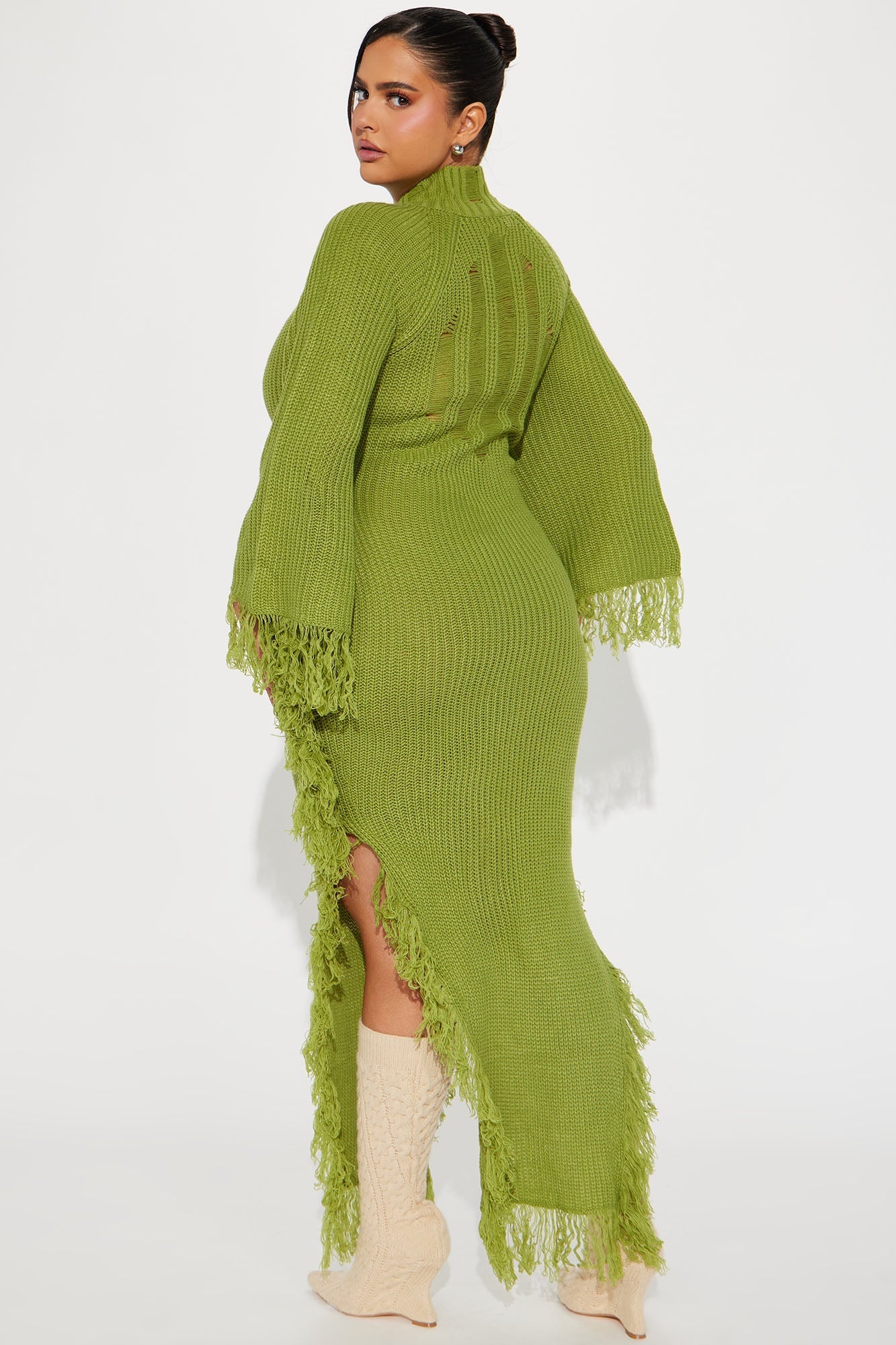 Maxi Pull Dress Venae - Chartreuse