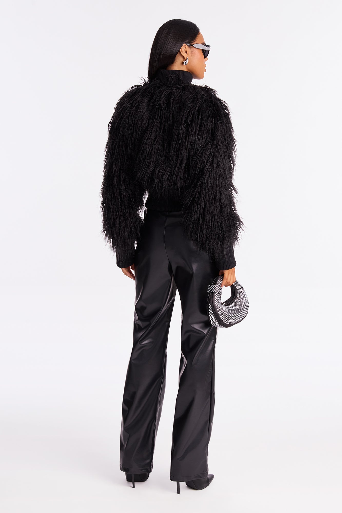 Sienna Faux Fur Jacket - Black