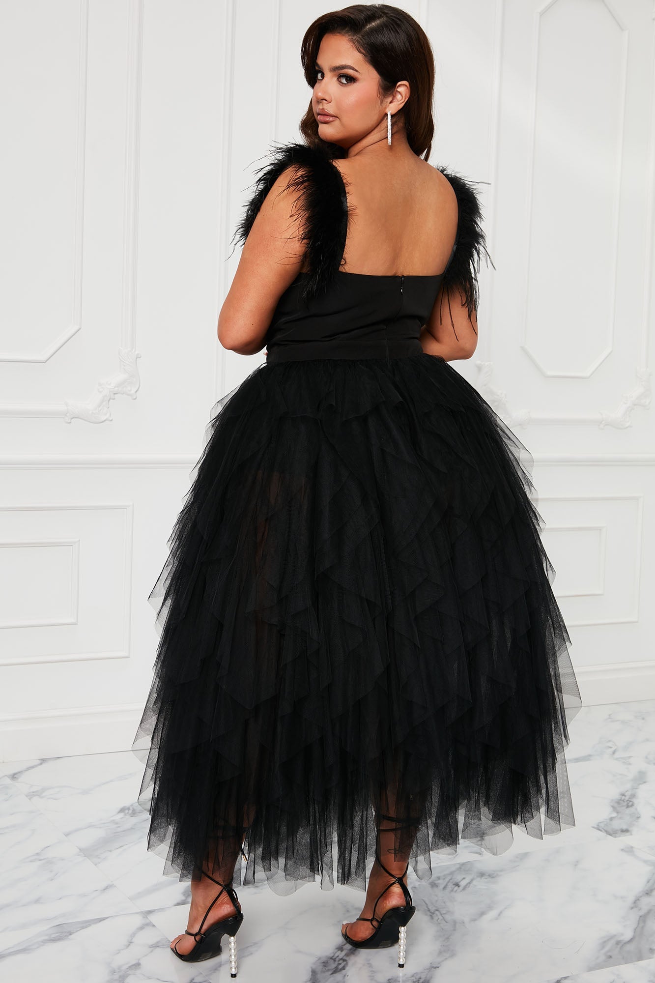 Camilla Maxi Tulle Dress - Black
