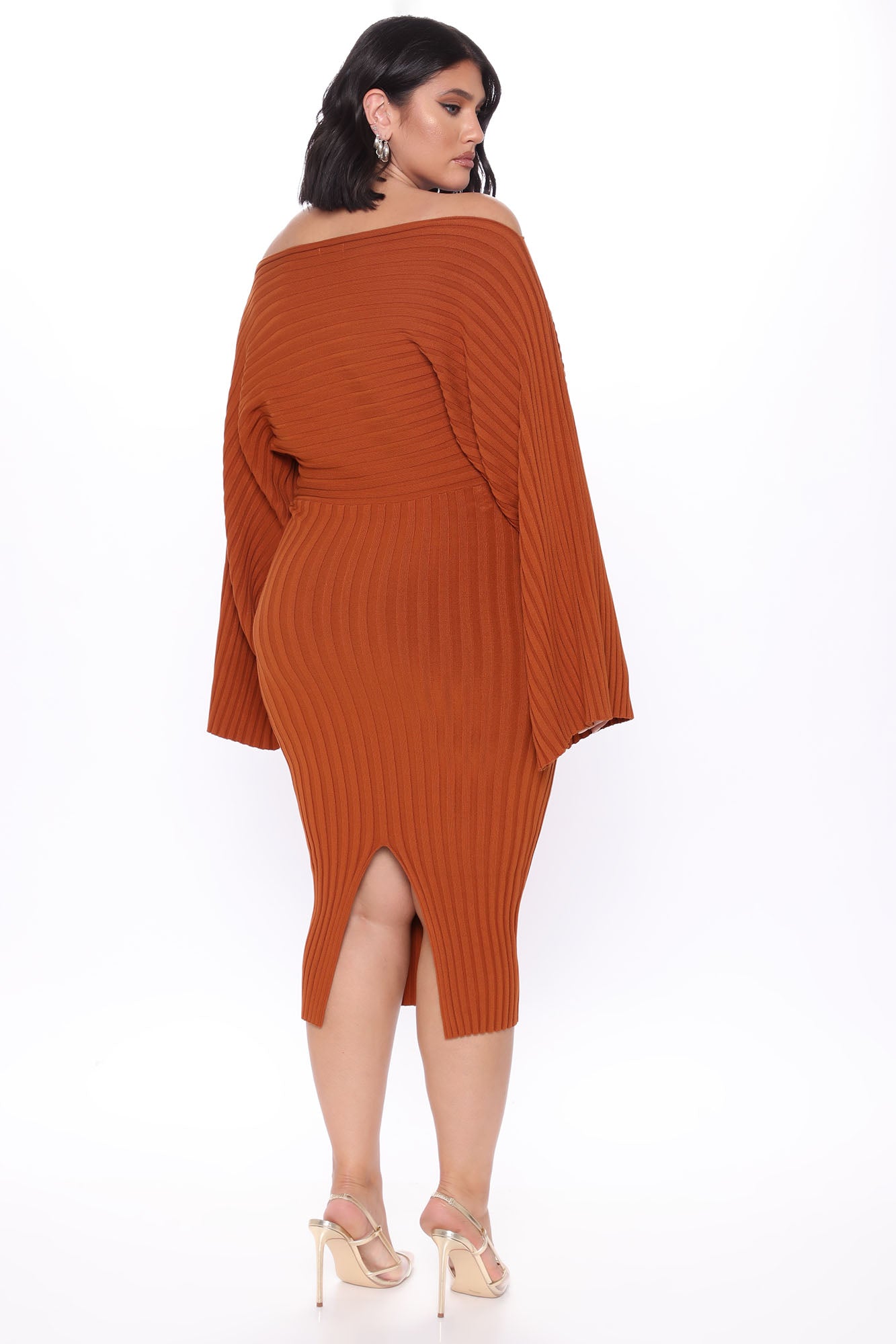 Midi Pull Dress - Cognac