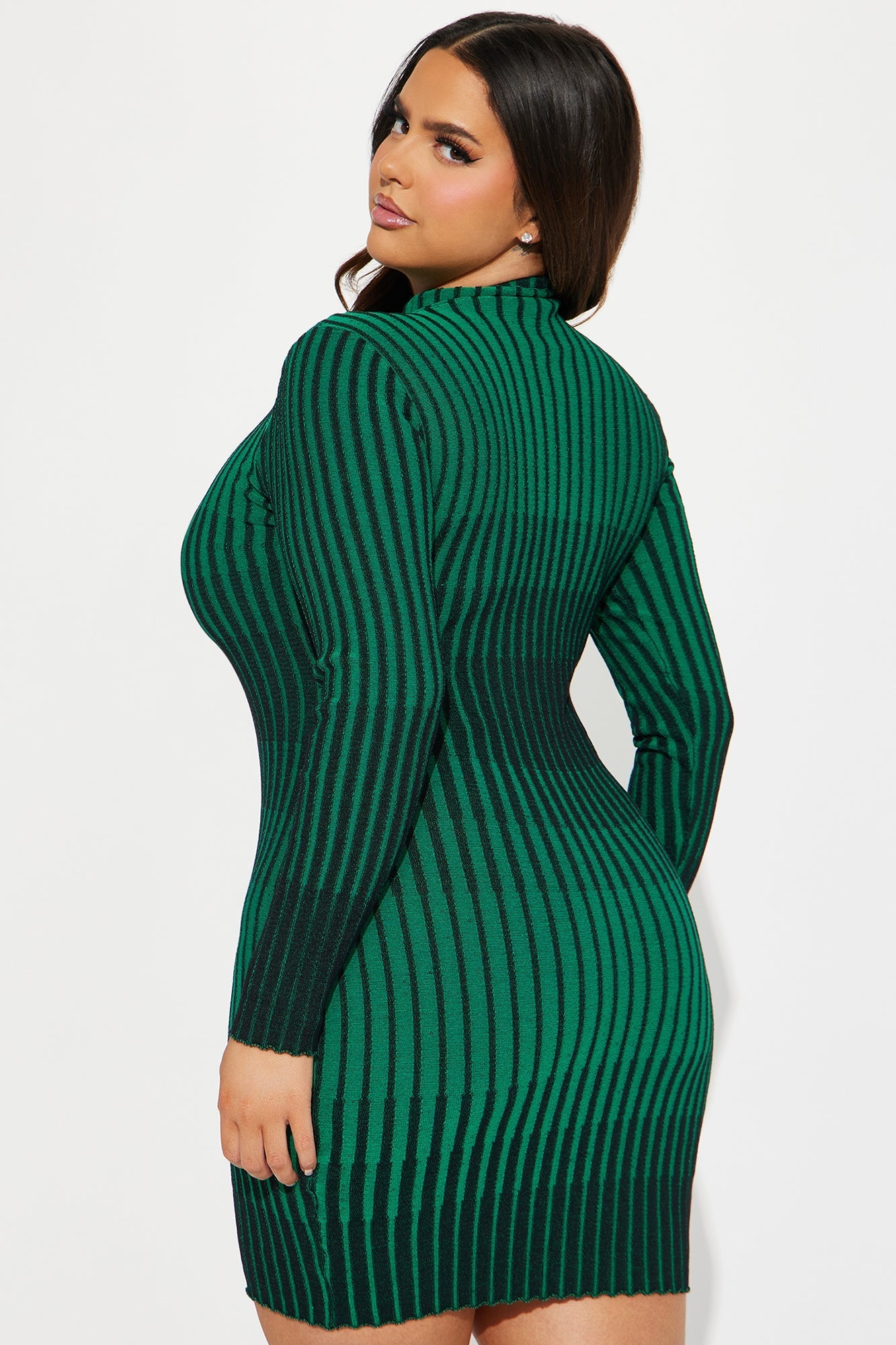 Layla Mini Knit Dress - Green