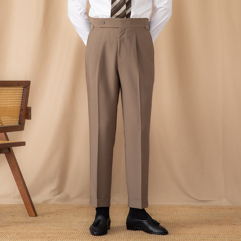 Straight Trousers with Single Pleats Perugia Ufficio