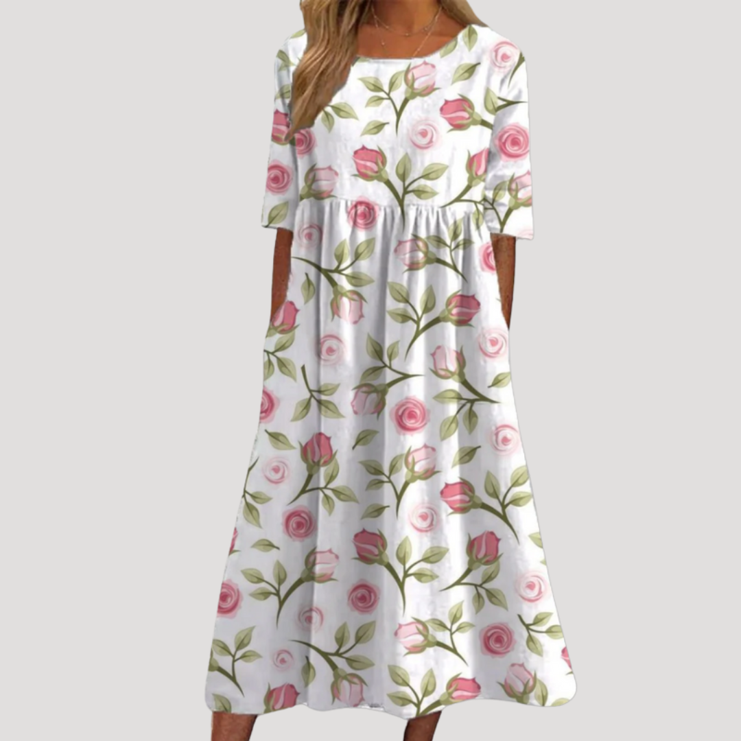 Women’s Flowy Floral Summer Midi Dress