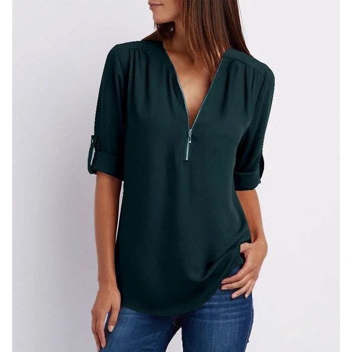 Gwen | Chic Zip Blouse