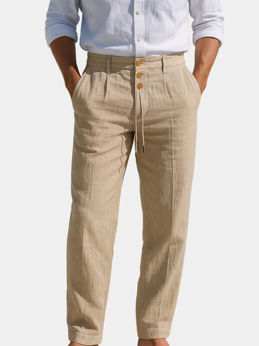 Laurent – Lightweight Summer Linen Trousers