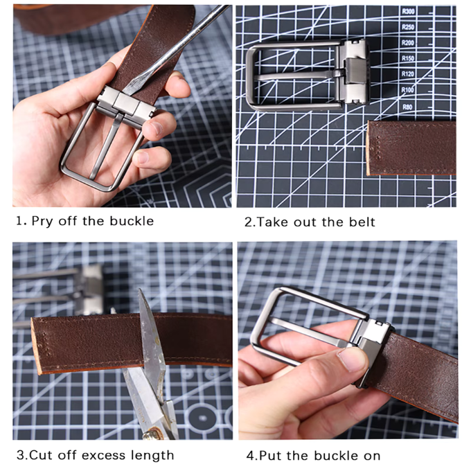 The Full Grain Leather Buckhorn Belt