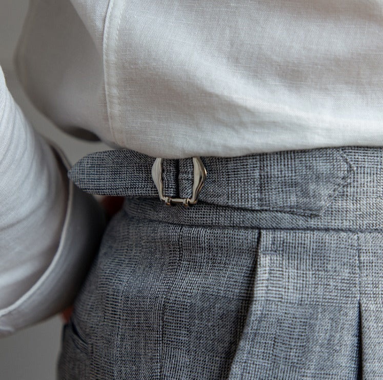 St Ives Checked Flannel Trousers