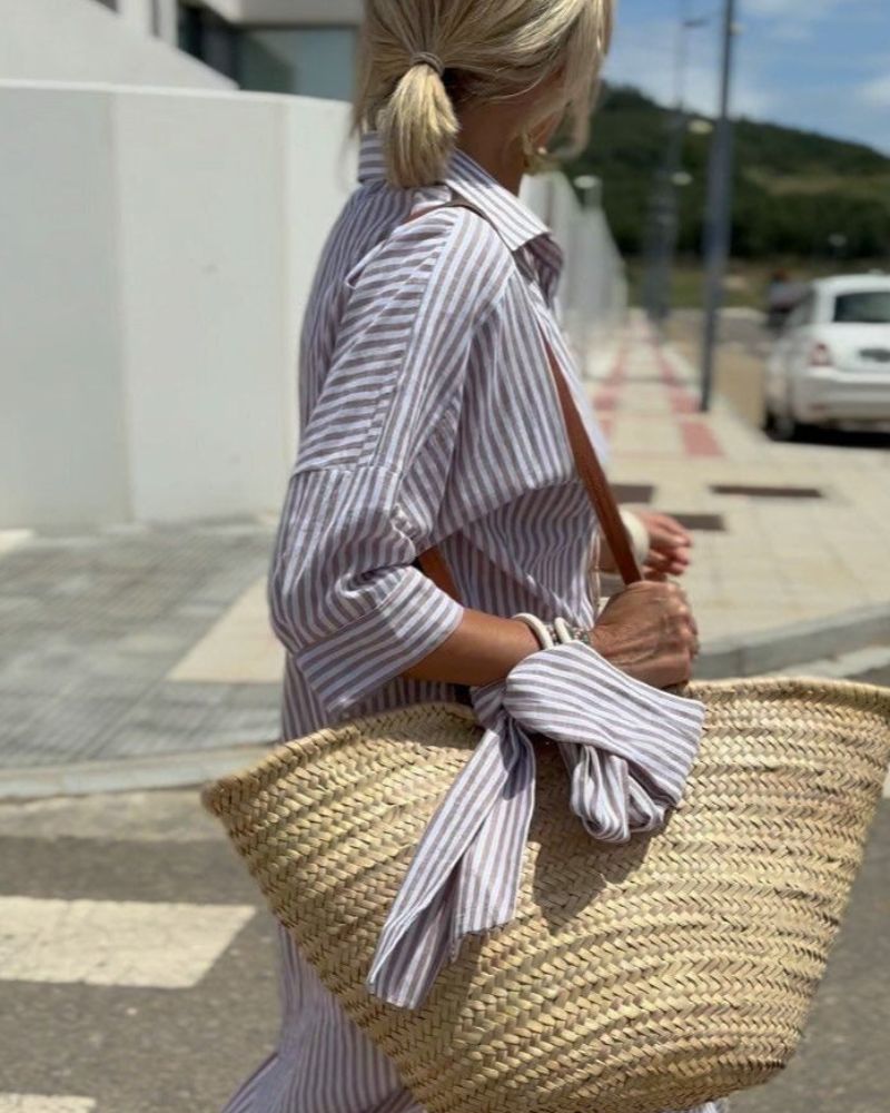 Clément™ | Classic Striped Shirt Dress
