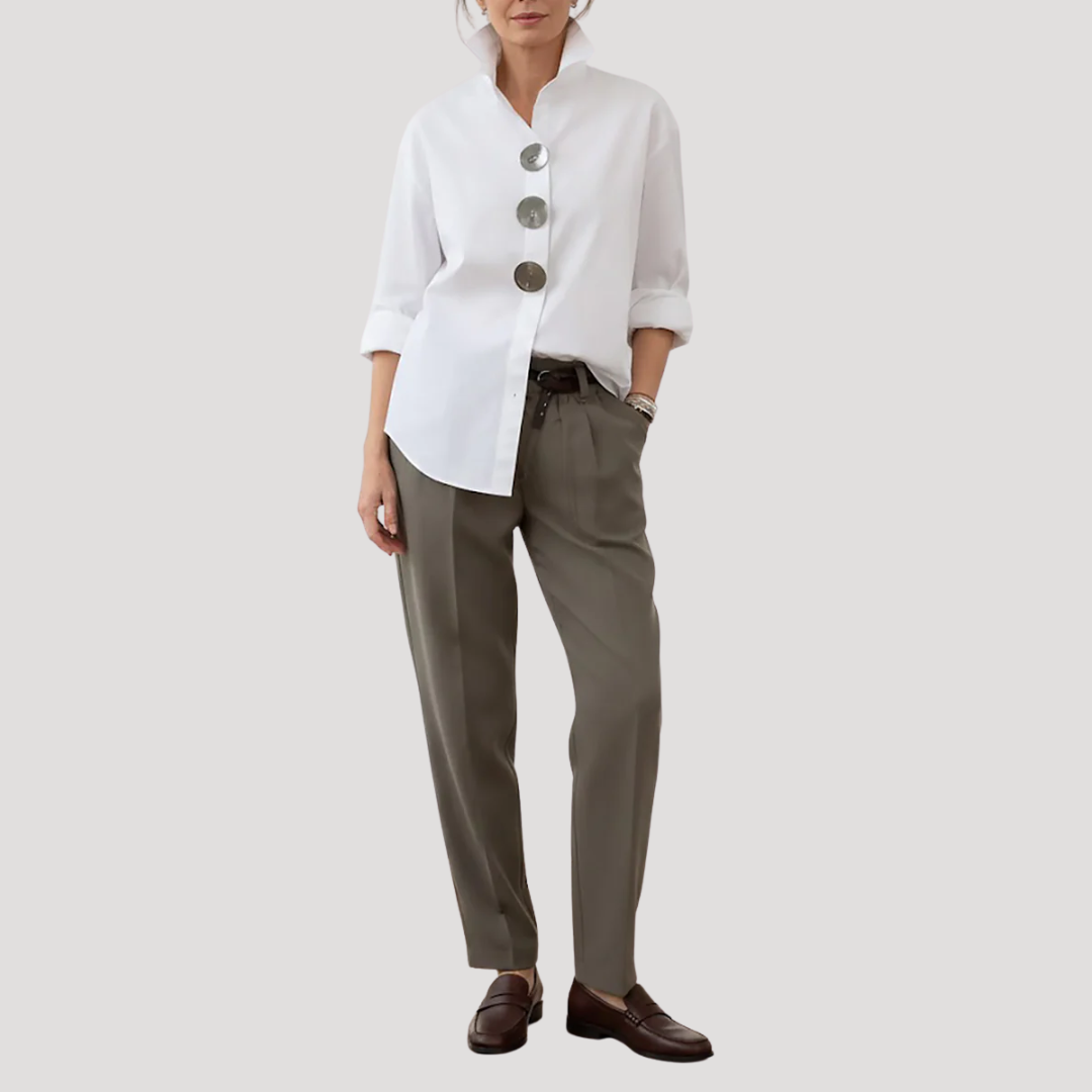 Women’s Elegant Relaxed Fit Button Shirt