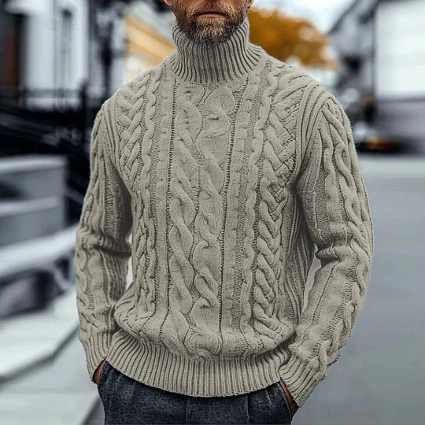 Arthus - Classic Twisted Roll Neck Jumper