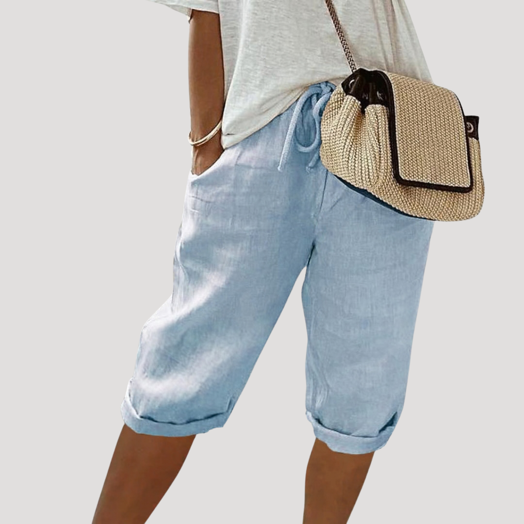 Women’s Casual Linen Bermuda Shorts