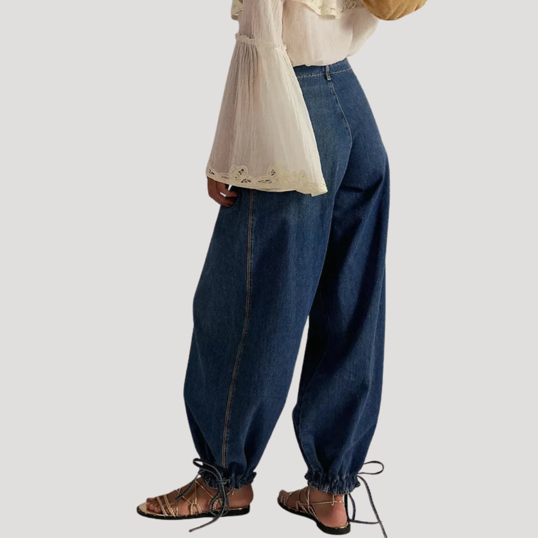 Women’s Baggy Tapered Cuffed Jeans