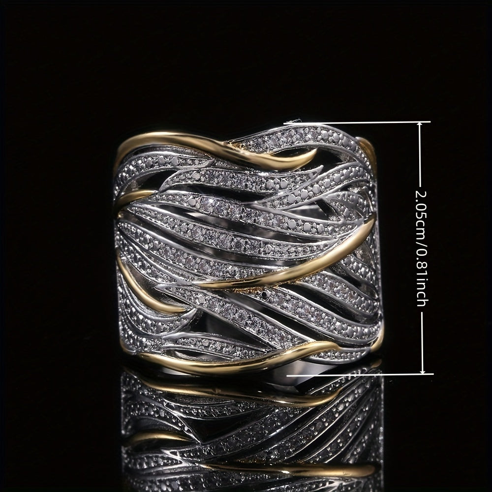 Elegant Twisted Multi-Layer Ring