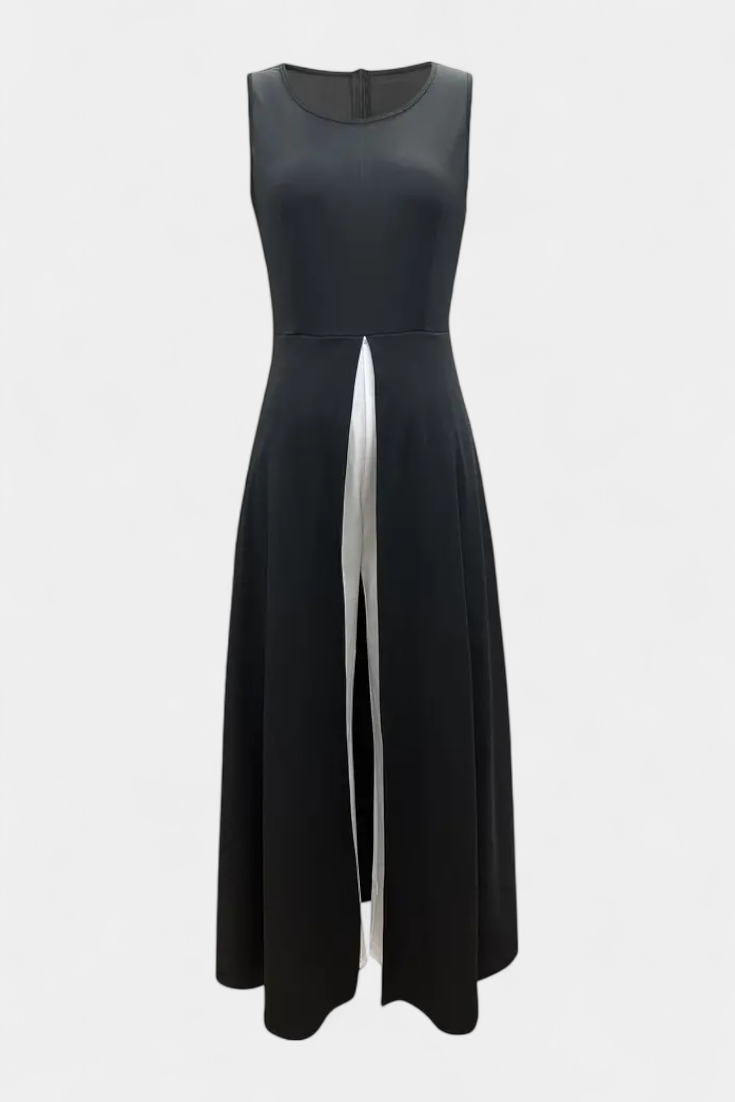 Alicia™ | Chic Two-Tone Sleeveless Outfit