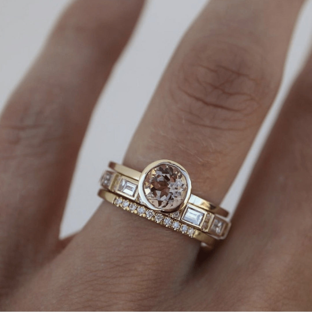Vintage Gold Zirconium Ring