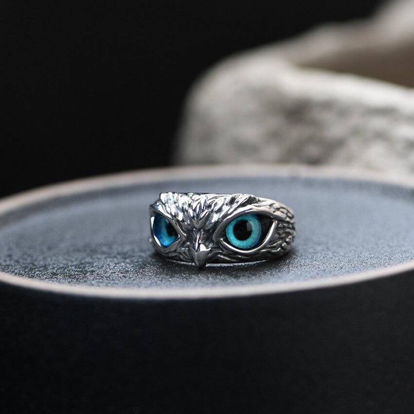 Adjustable Silver and Opal Glückseule Ring