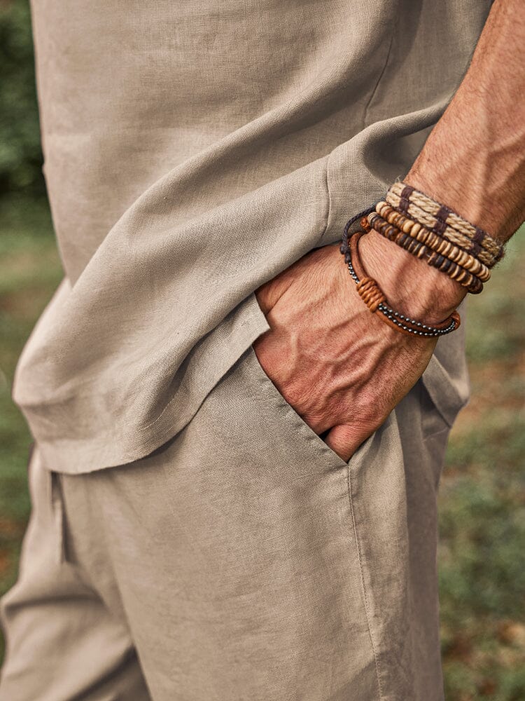 100% Eco-Friendly Linen Shirt Set