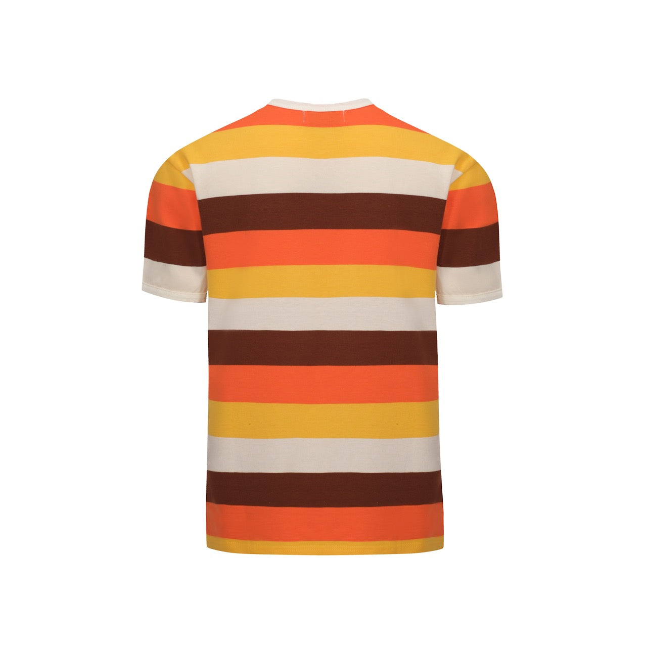 Men's Retro Sunset Striped T-Shirt – 1970s Vintage Style