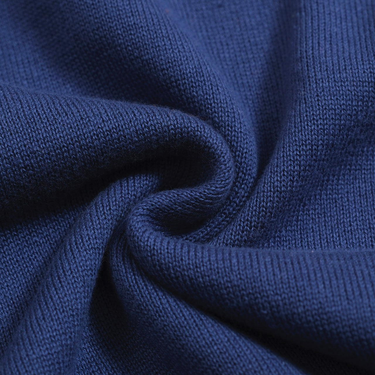 Retro Knitted Polo for Men – Vintage Blue & Geometric Button-Up