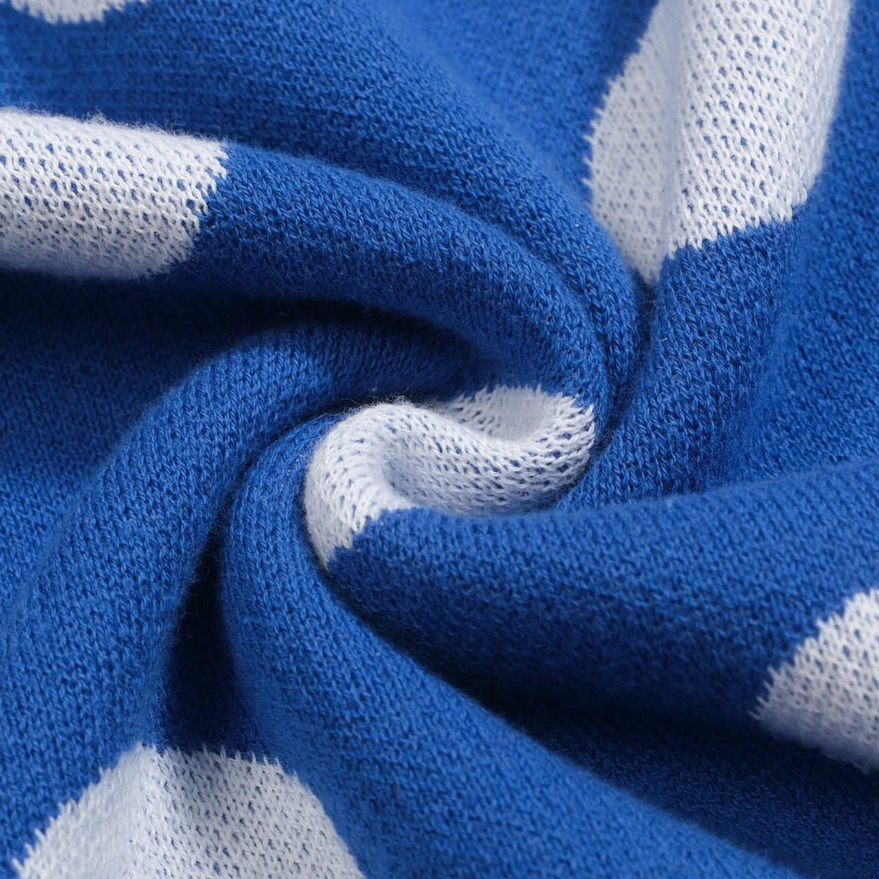 Retro blue polka dot jacquard polo for men