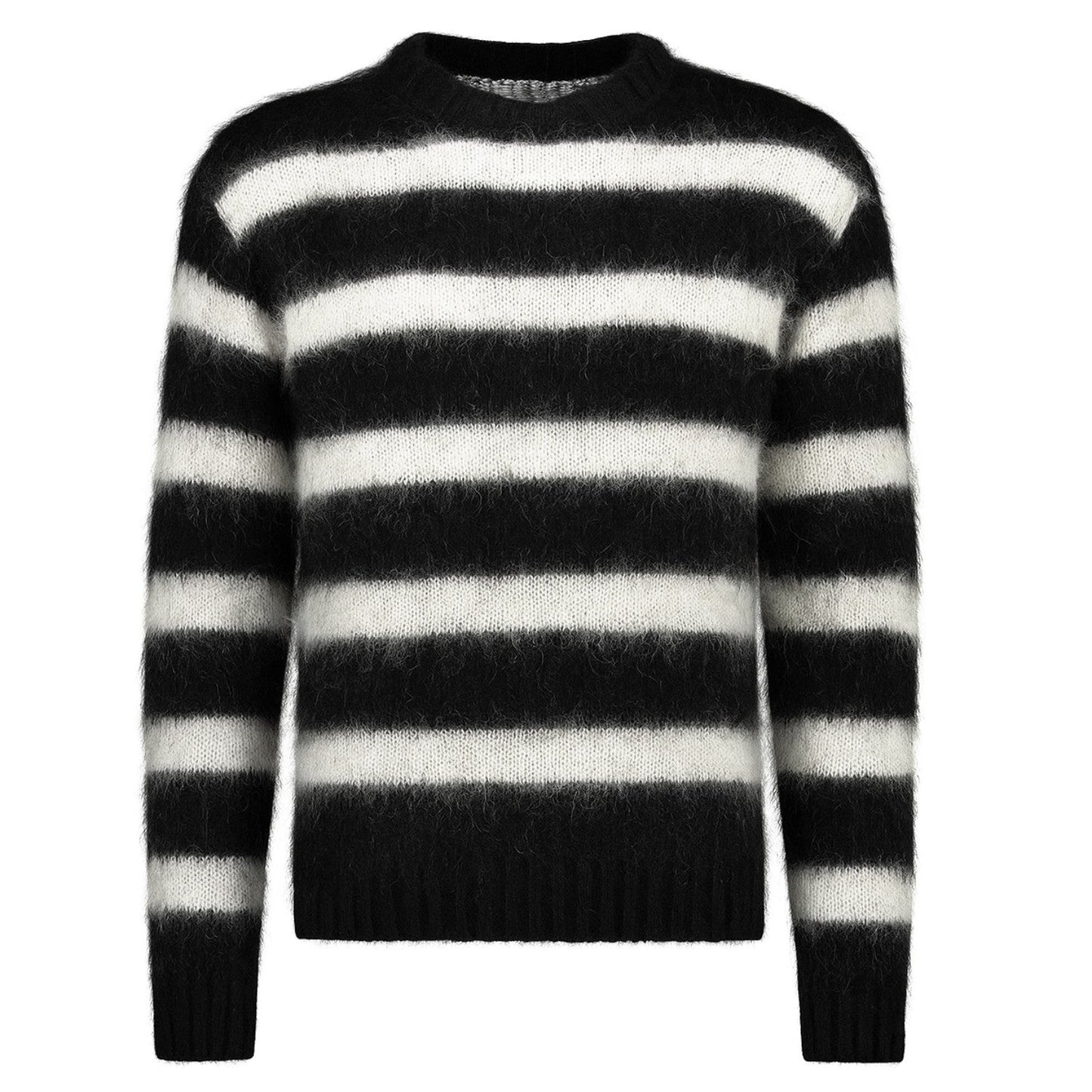 Men's Black Plush Knit Vintage Sweater