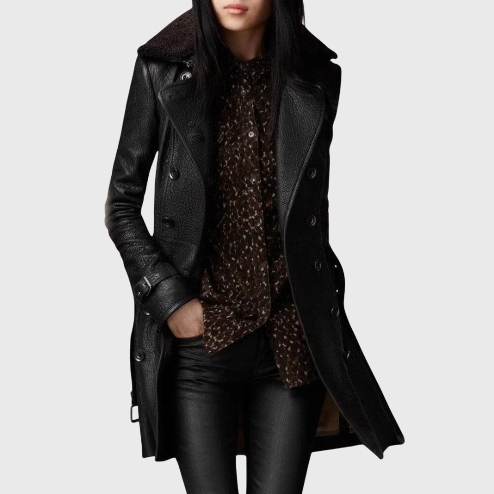 Ameli | Elegant Leather Coat
