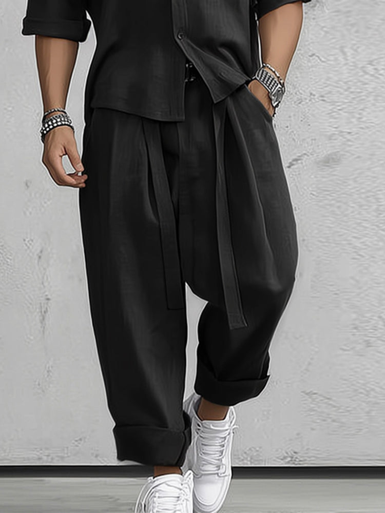 Loose Fit Comfort Shirt and Harem Trousers Set