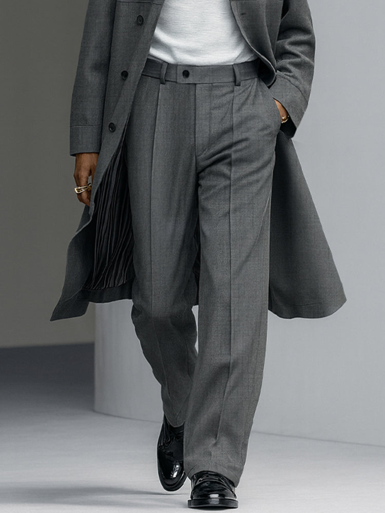 Luxury discreet trench coat and trousers set