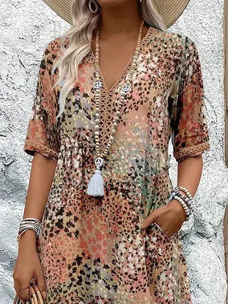 Claudia - Vibrant Mid-Length Dress