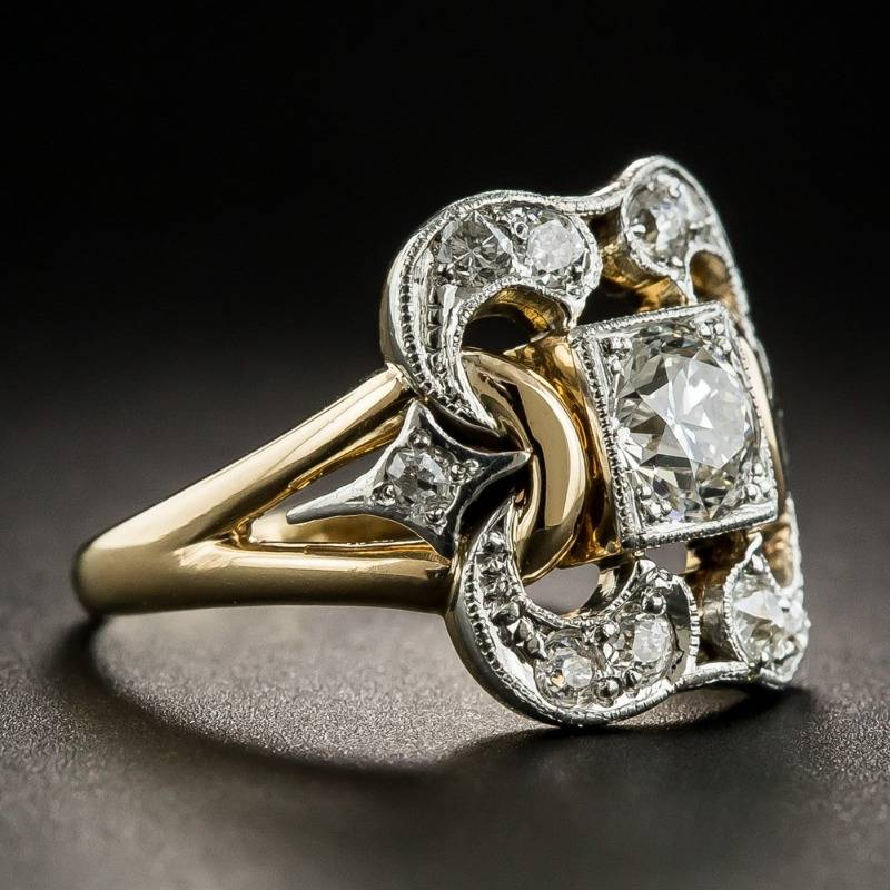 Vintage Gold Zirconium Ring