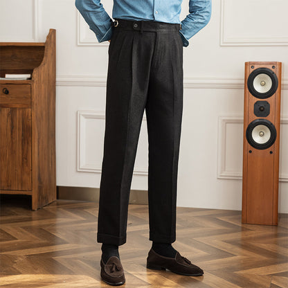 Vintage Boiled Pleated Trousers Valencia