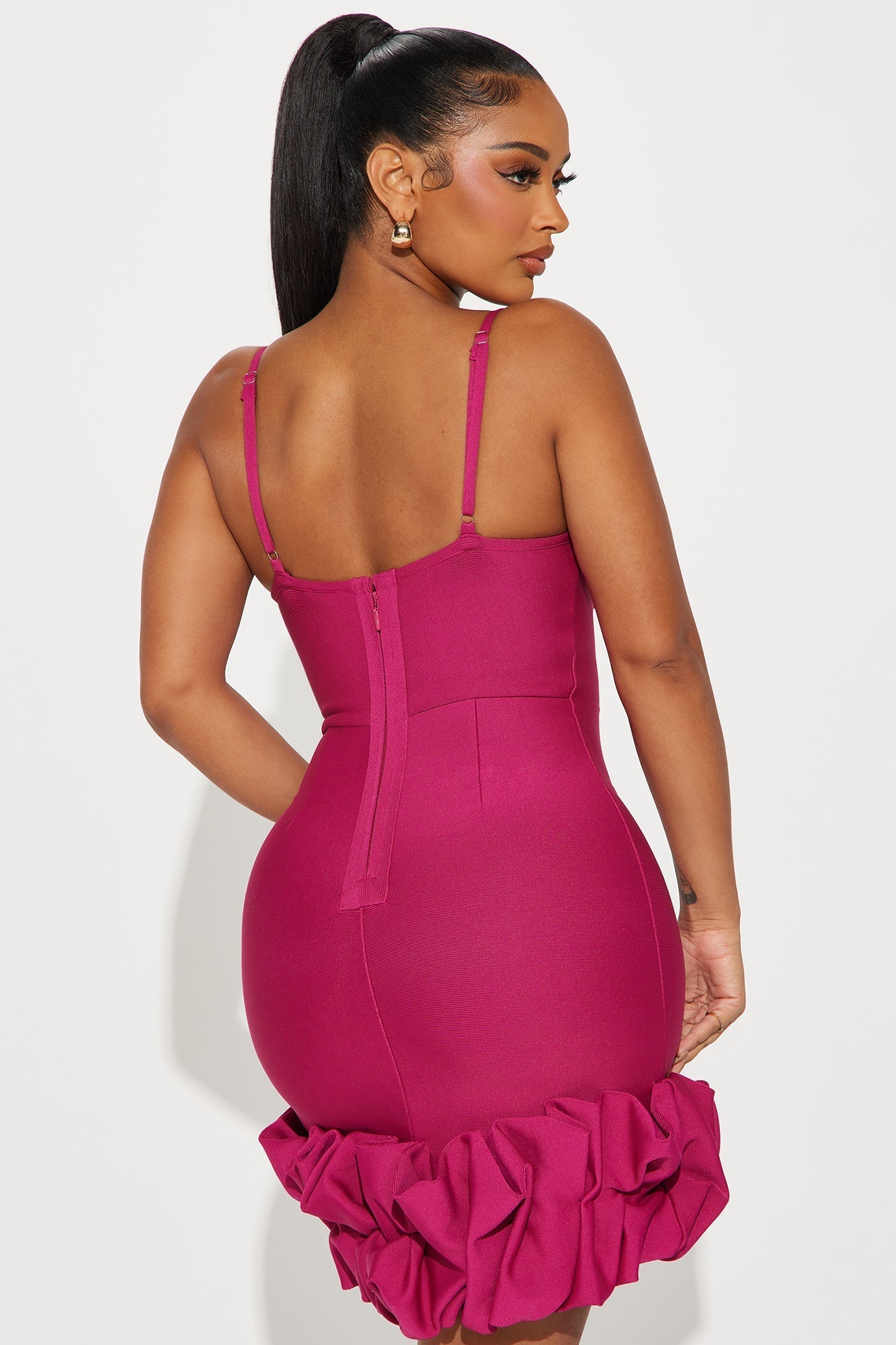 Everly Mini Bandage Dress - Magenta