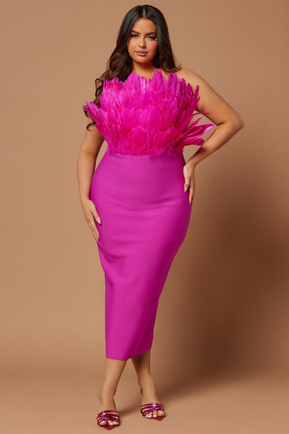 Midi Bandage Dress Marianna - Magenta