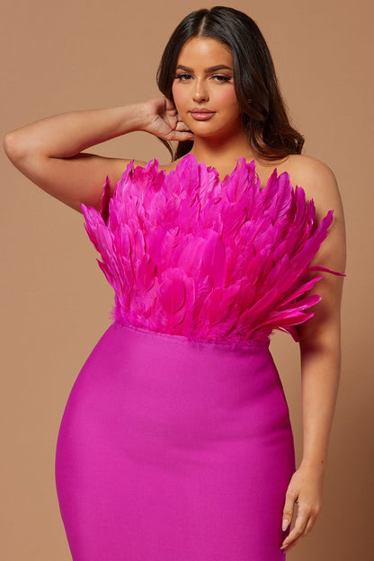 Midi Bandage Dress Marianna - Magenta