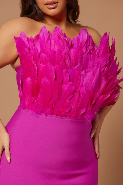 Midi Bandage Dress Marianna - Magenta