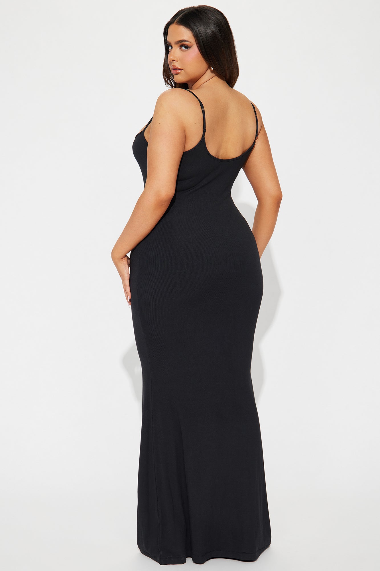 Maxi Dress Micro Ribbed Madelyn - Black