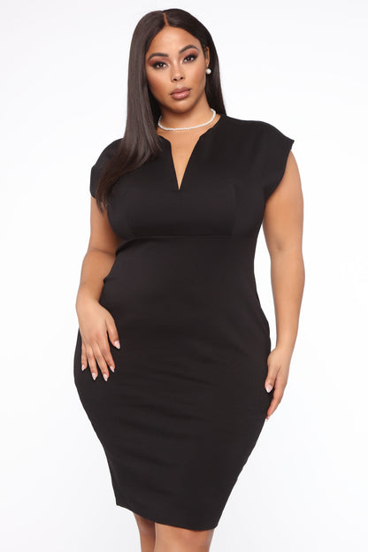 Sculpting Midi Dress CEO - Black
