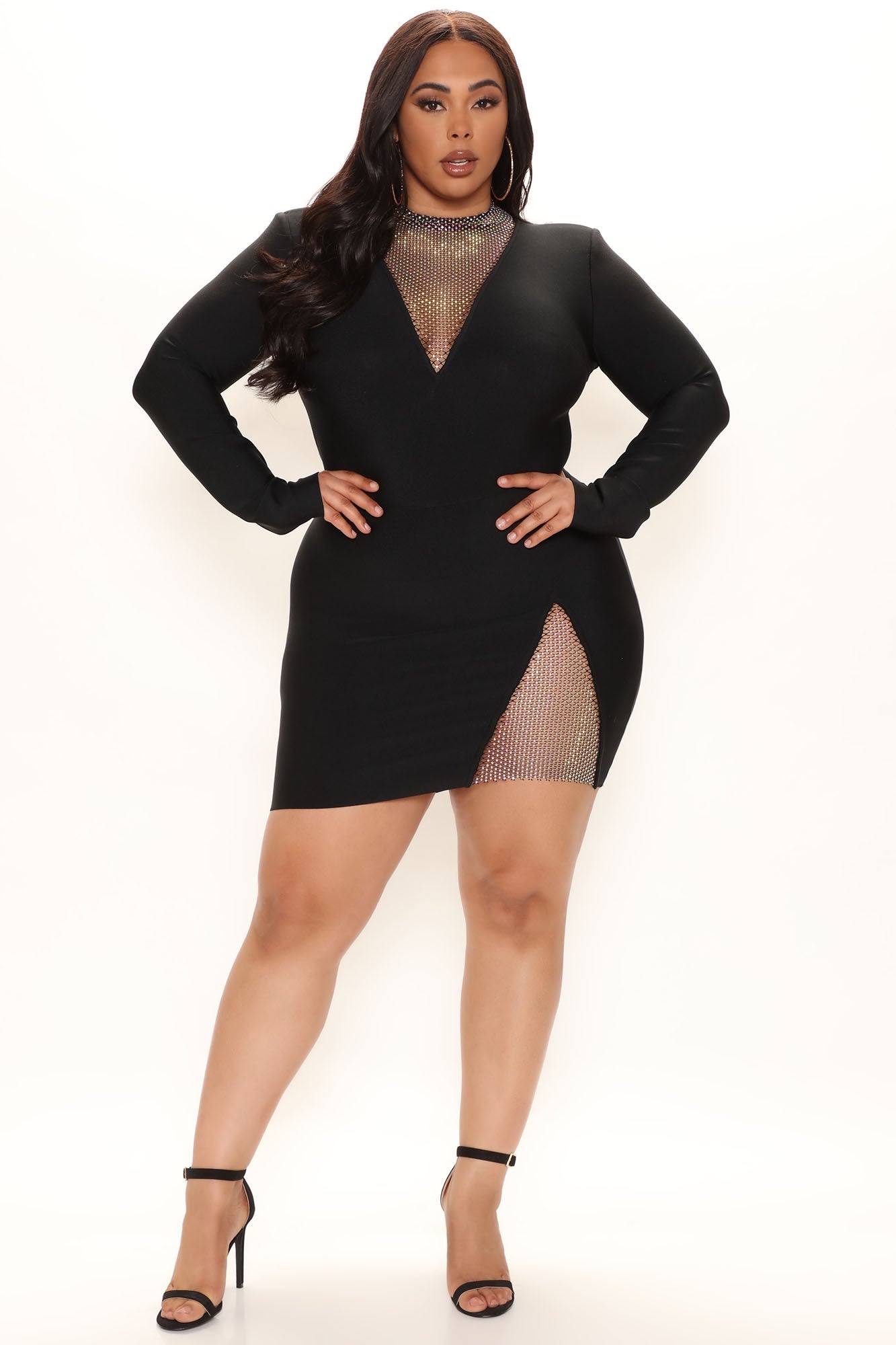 Mini Bandage Dress Starting to Wonder - Black