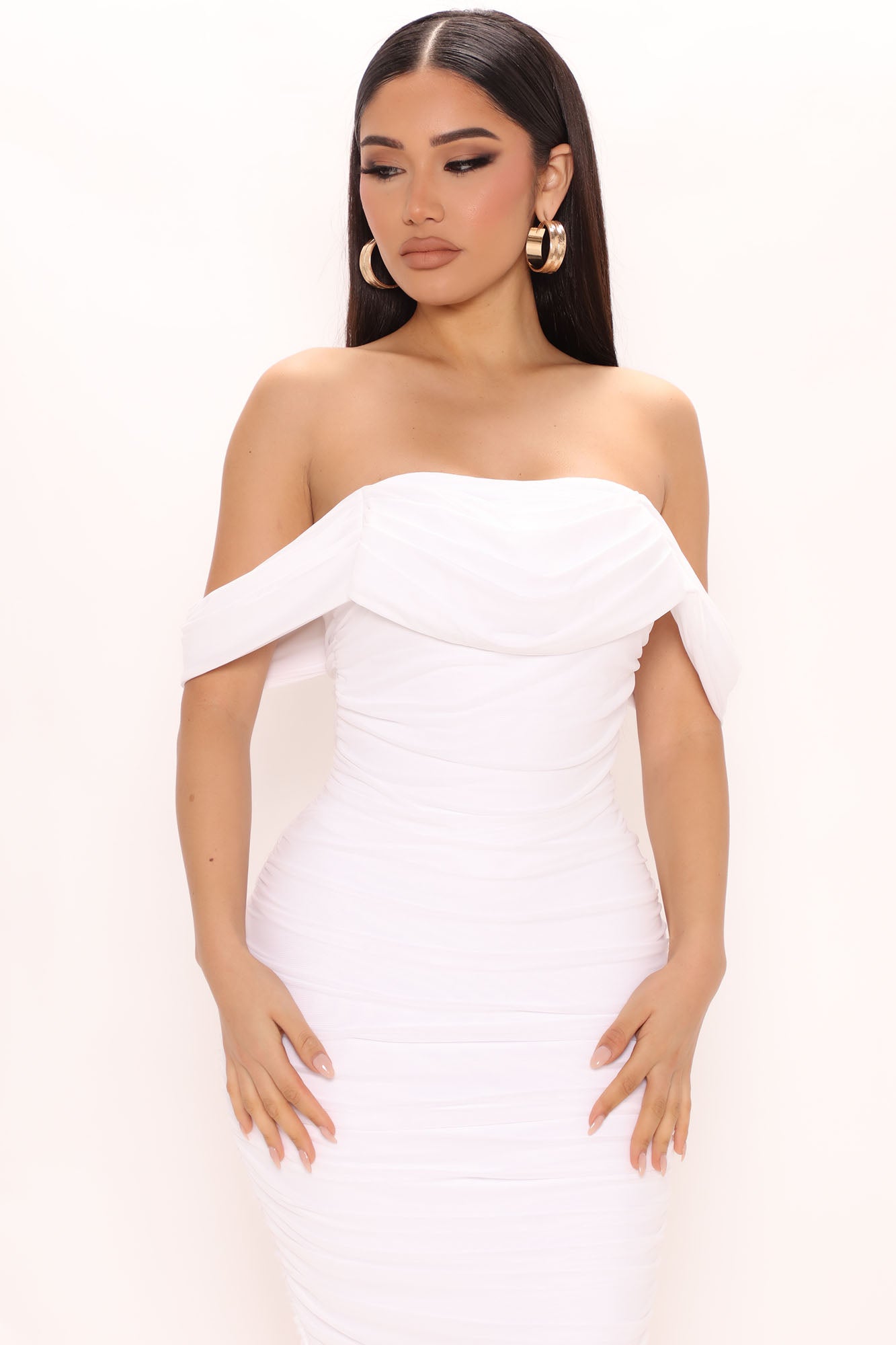 Midi Bandage Dress Bad for the Night - White
