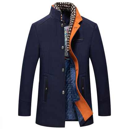 Jérémy - Winter Wool Coat with Removable Scarf