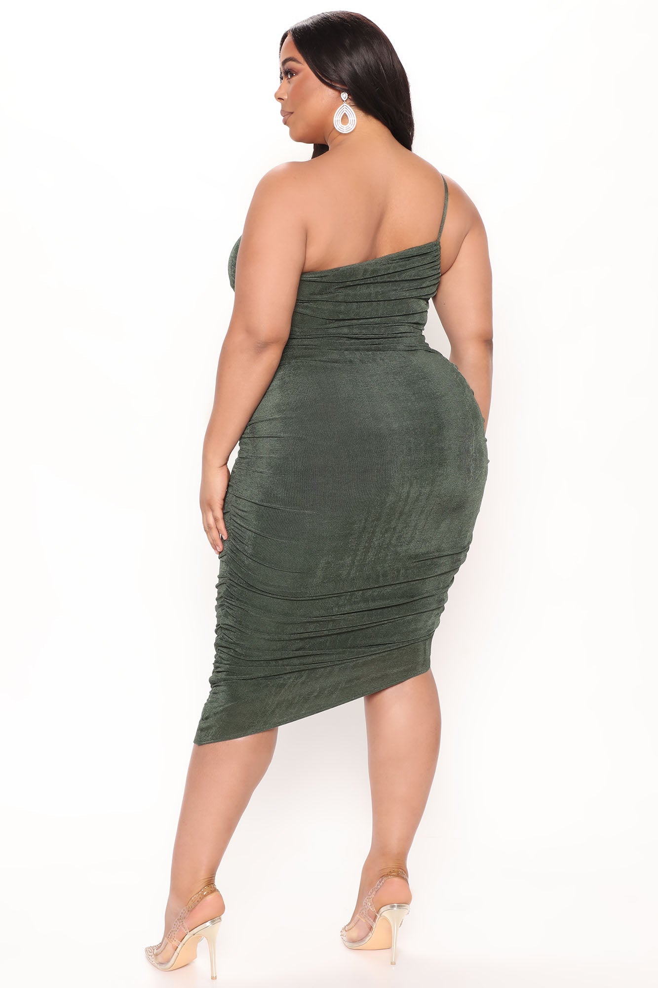 Midi Slinky Dress - Hunter