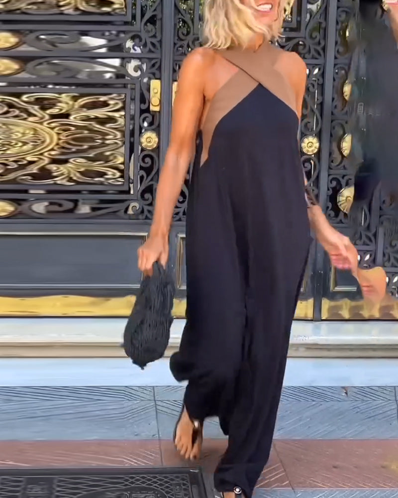 Liese™ | Contrast Cross-Back Dress