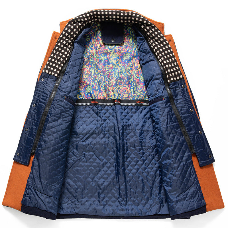 Jérémy - Winter Wool Coat with Removable Scarf