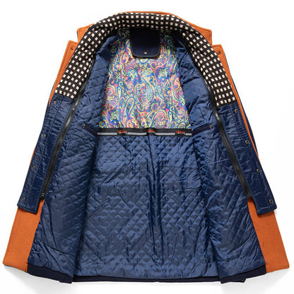 Jérémy - Winter Wool Coat with Removable Scarf