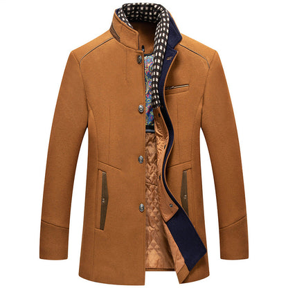 Jérémy - Winter Wool Coat with Removable Scarf