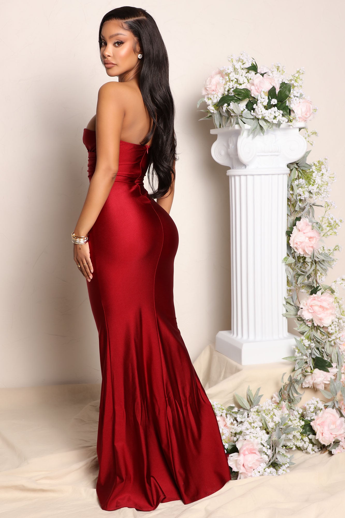 Maxi Dress Calling You Over - Wine