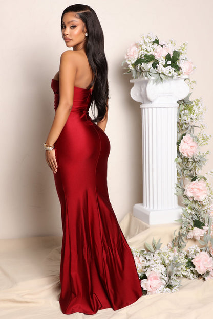Maxi Dress Calling You Over - Wine