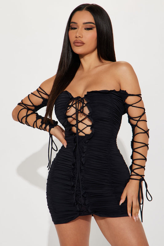 Mini Dress Time to Slay - Black