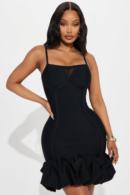 Everly Mini Bandage Dress - Black